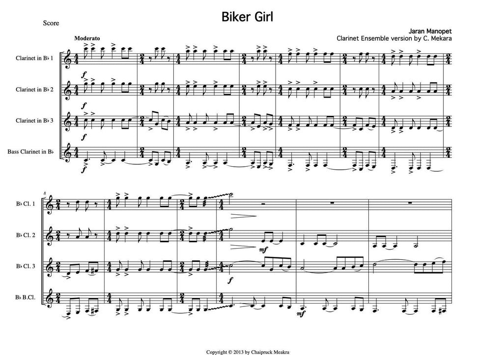 Biker Girl, the Instrumental (short) "Opera"(with Video of performance and "acting")