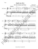 Alto Clarinet and Piano Sheet Music: Après un rêve by Faure - ChaipruckMekara