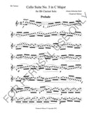 Clarinet Solo sheet music: Complete Bach's Cello Suite no.3