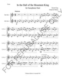 Sax Duet sheet music - In the Hall of the Mountain King for Alto Sax Duet (score+parts)