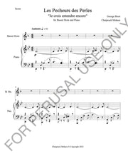Basset Horn and Piano sheet music: Je crois entendre encore from Les Pecheurs de Perles