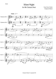 Bb Clarinet Duet sheet music: Silent Night