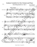 Andante Cantabile Alto Clarinet and Piano - Score+Parts