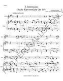 Intermezzo Op. 118 no. 2 by Brahms sheet music for Solo instruments and Piano