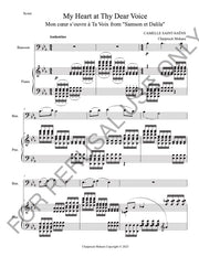 Mon cœur s'ouvre à ta voix for Bassoon and Piano (Score+Parts+mp3)