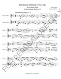 Intermezzo from Carmen Suite no.1 for Bb Clarinet Duet (Score+Parts+mp3)