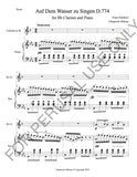 Bb Clarinet and Piano sheet music: Schubert's Auf dem Wasser zu singen - ChaipruckMekara