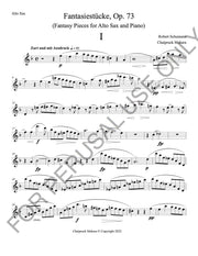 Alto Sax and Piano sheet music: Schumann's Fantasiestücke, Op.73