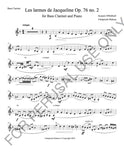 Bass Clarinet and Piano Sheet music: Les larmes de Jacqueline - Offenbach - ChaipruckMekara