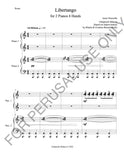 Piazzolla's Libertango for Two Pianos Four Hands sheet music - ChaipruckMekara