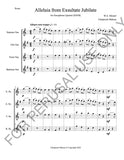 Sax Quartet Sheet Music (SATB)- Mozart's Alleluia from Exsultate Jubilate