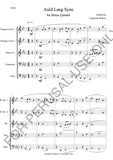 Brass Quintet sheet music: Auld Lang Syne