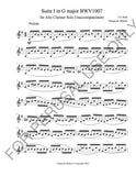 Alto Clarinet Solo sheet music: Complete Bach's Cello Suite no.1