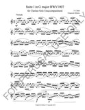 Clarinet Solo sheet music: Complete Bach's  Cello Suite no.1