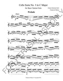 Bass Clarinet Solo sheet music: Complete Bach's Cello Suite no.3