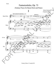 Basset Horn and Piano sheet music:  Schumann's Fantasiestücke, Op. 73