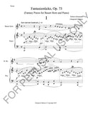 Basset Horn and Piano sheet music:  Schumann's Fantasiestücke, Op. 73 - ChaipruckMekara