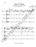 Sax Quartet (SATB) sheet music:n Bach's Fugue in G Minor for - ChaipruckMekara