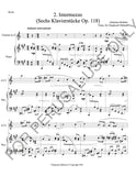 Clarinet and Piano sheet music: Brahms: Intermezzo Op. 118 no. 2