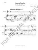 Alto Sax and Piano sheet music: Cinema Paradiso (Love Theme)