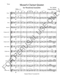 Mozart's Clarinet Quintet K.581 for Woodwind Ensemble (Allegro) Score+Parts - ChaipruckMekara