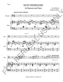Bassoon and Piano sheet music - Nuit D' Espagne by Jules Massenet - ChaipruckMekara