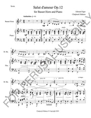 Basset Horn and Piano sheet music: Elgar's Salut d'Amour, Op. 12