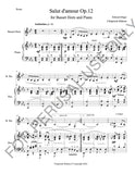 Basset Horn and Piano sheet music: Elgar's Salut d'Amour, Op. 12 - ChaipruckMekara