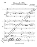 Alto Clarinet and Piano Sheet music: Ständchen D.957 No. 4 - ChaipruckMekara