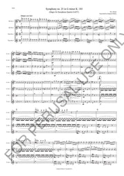 Saxophone Quartet sheet music (AATT): Mozart's Symphony no. 25 in G minor