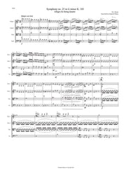 String Quartet sheet music : Mozart's Symphony no. 25 in G minor