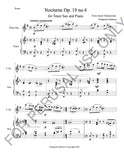Tenor Sax and Piano sheet music: Tchaikovsky's Nocturne, Op. 19 - ChaipruckMekara