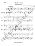 Clarinet Duet sheet music: The First Noel - ChaipruckMekara