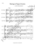 Clarinet Quartet sheet music (3 Altos+Bass)- The Marriage of Figaro Overture