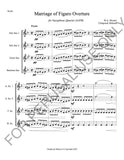 Sax Quartet sheet music (AATB)- The Marriage of Figaro Overture