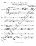 Clarinet Duet sheet music - Three Duos No.1: Beethoven (Bb and / or Bass)