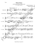 Clarinet and Cello/Bassoon Duet sheet music:Three Duos No.1 by Beethoven