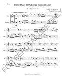 Oboe and Bassoon Duet Sheet music- Three Duos No.1 by Beethoven - ChaipruckMekara