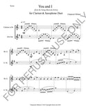 Clarinet and alto Sax Duet - You and I (score+parts) - ChaipruckMekara