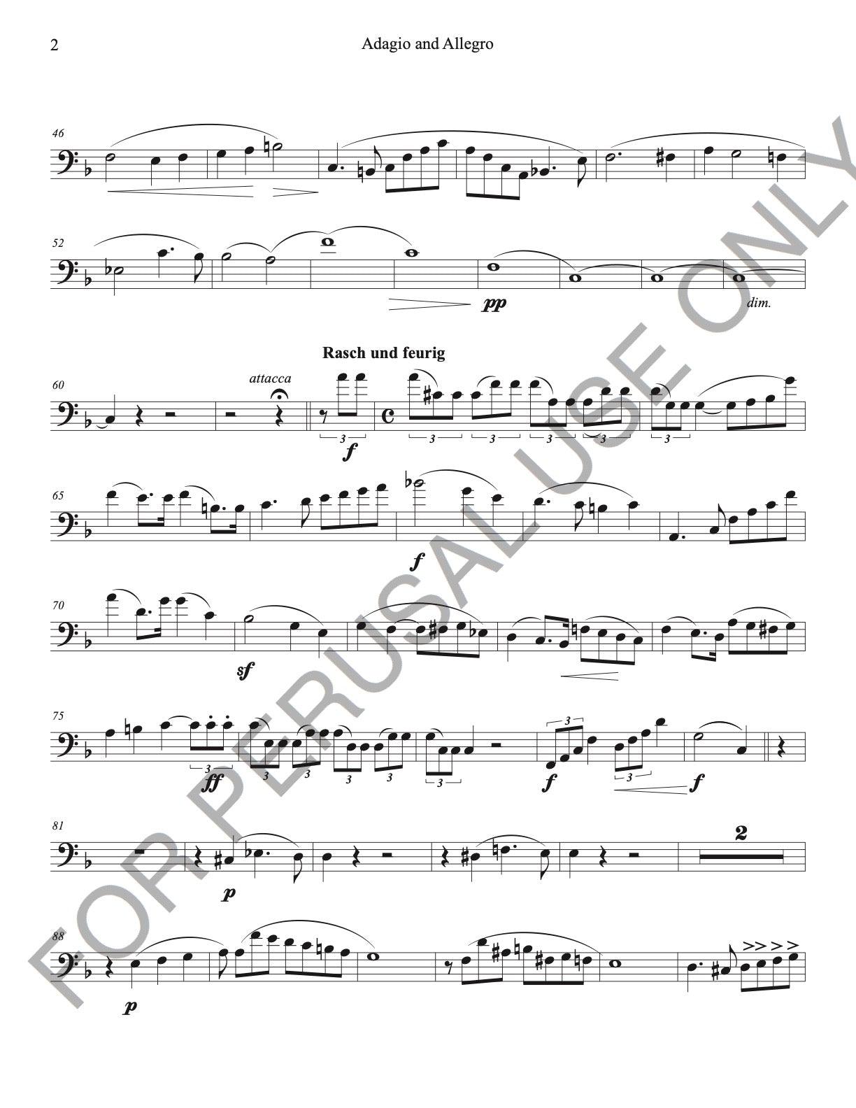 Trombone and Piano: Schumann's Adagio and Allegro Op. 70 (score+part+mp3) - ChaipruckMekara