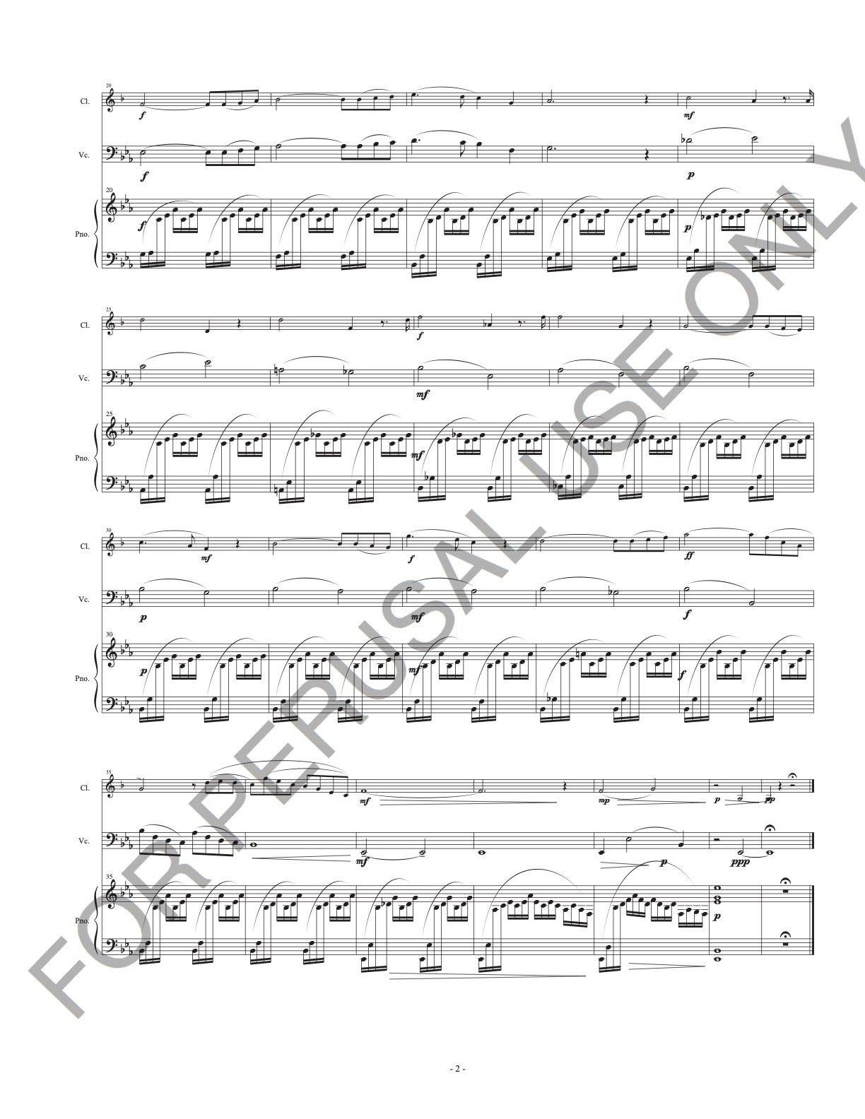 Clarinet, Cello Piano sheet music - Ave Maria by J.S. Bach and Gounod - ChaipruckMekara