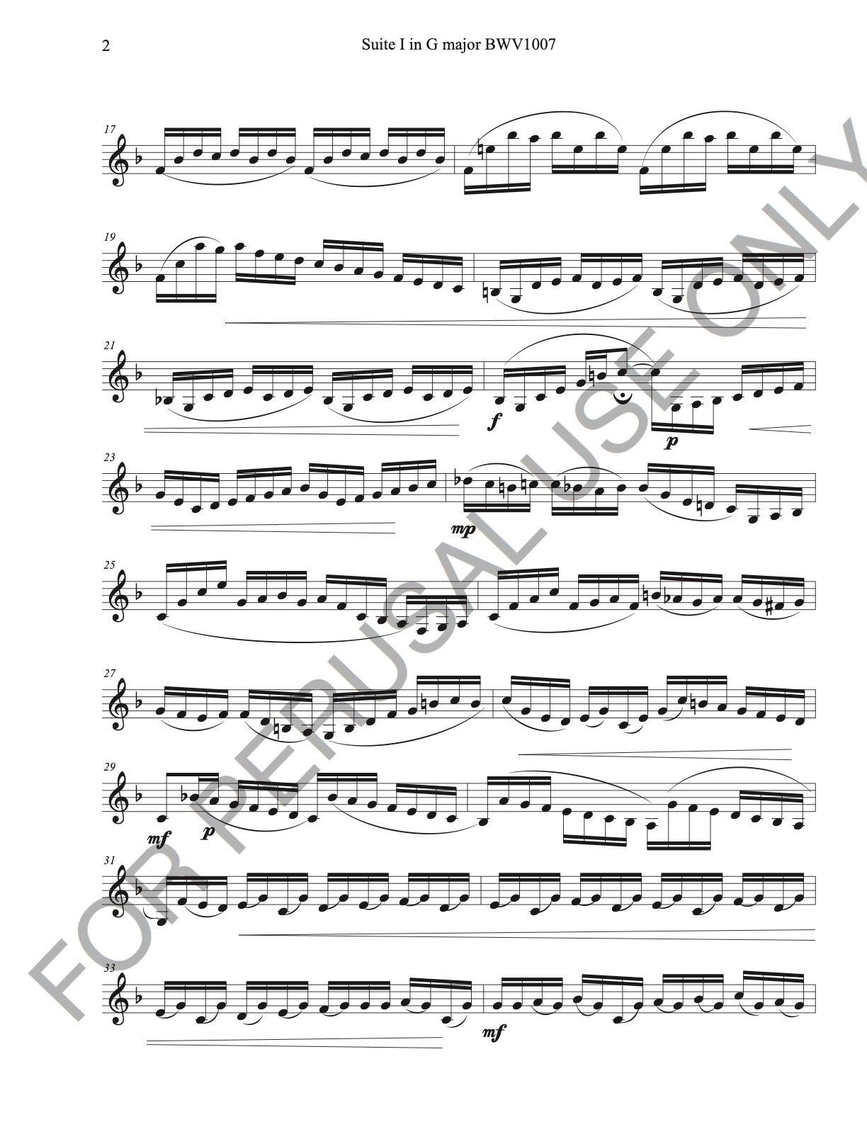 Bass Clarinet Sheet music: Complete Bach's Cello Suite no.1 - ChaipruckMekara