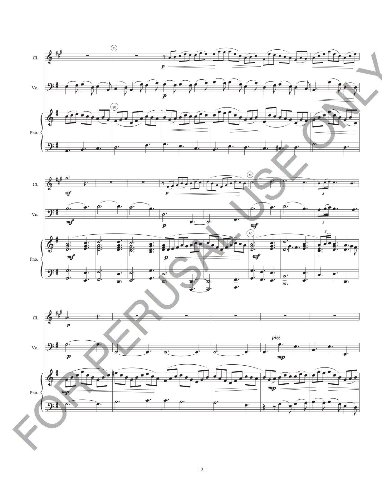 Clarinet, Violoncello and Piano sheet music: Jesu, Joy of Man's Desiring - ChaipruckMekara