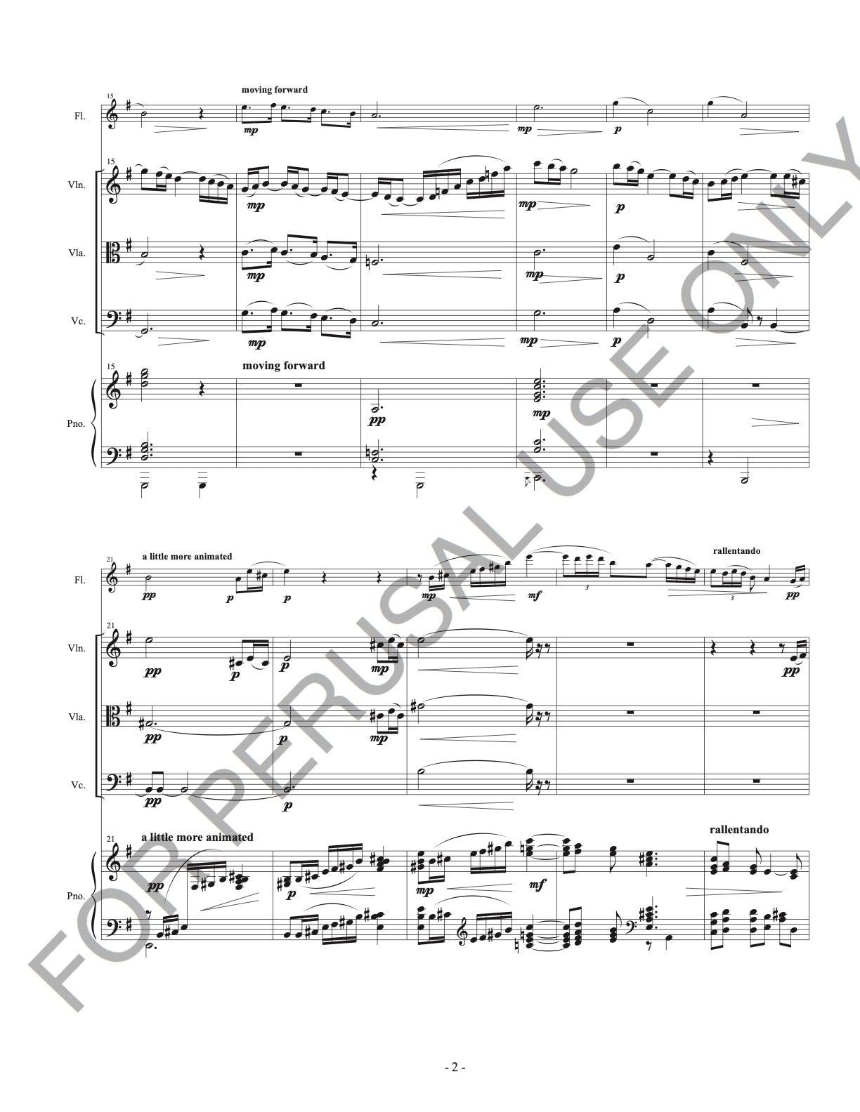 La Fille Aux Cheveux De Lin - Flute Violin Viola Cello and Piano - ChaipruckMekara