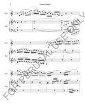 Mozart's Clarinet Quintet K.581 for Alto Clarinet and Piano (Allegro) Score+Part+mp3 - ChaipruckMekara