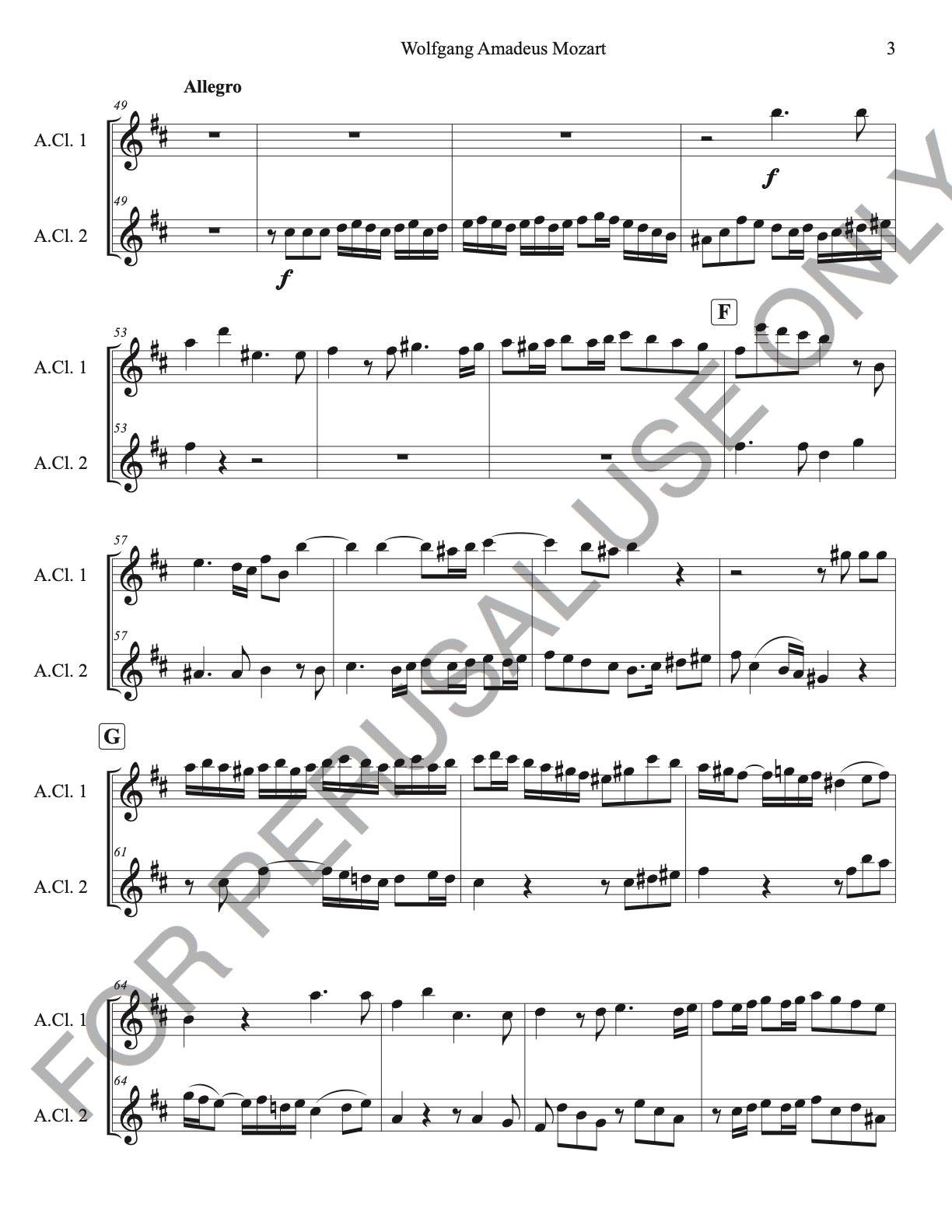 Alto Clarinet 1&2 parts (complete) Mozart's Requiem, K. 626 - ChaipruckMekara