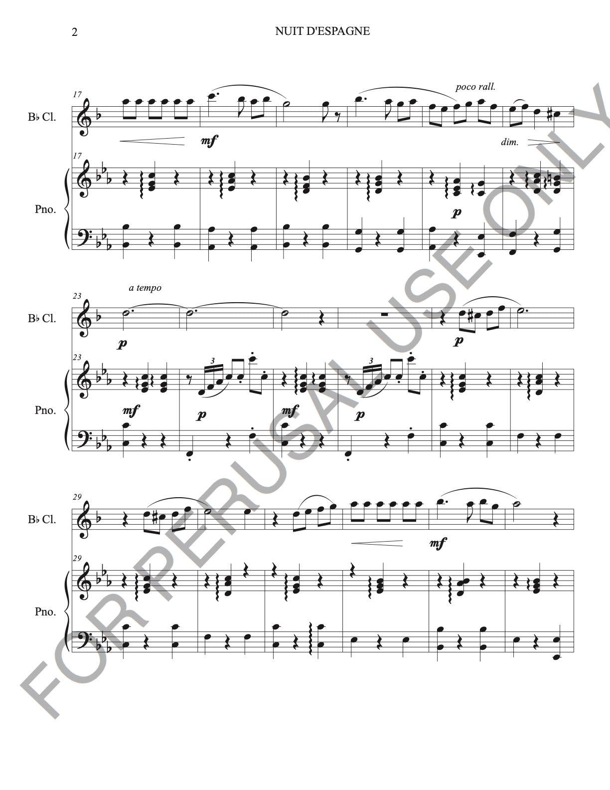 Bb Clarinet and Piano - Nuit D' Espagne by Jules Massenet - ChaipruckMekara