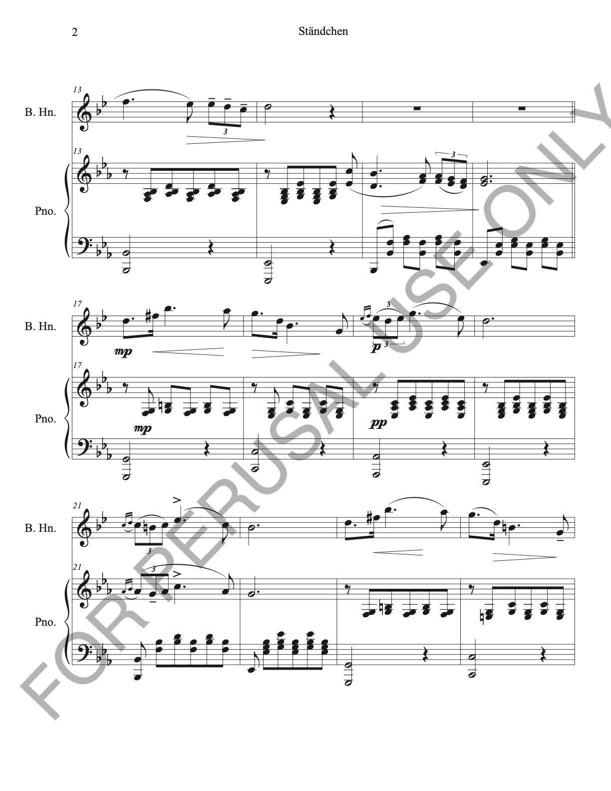 Basset Horn and Piano Sheet music: Schubert's Ständchen D.957 No. 4 - ChaipruckMekara