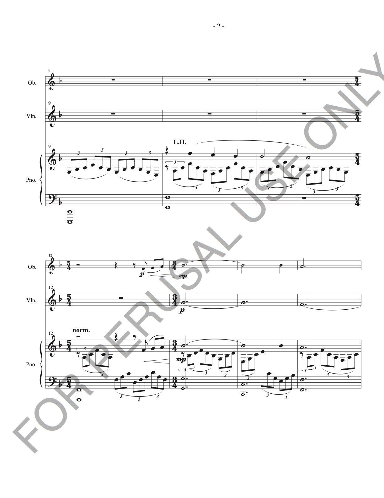 Oboe, Violin and Piano - The Lord's Prayer (score+parts) - ChaipruckMekara