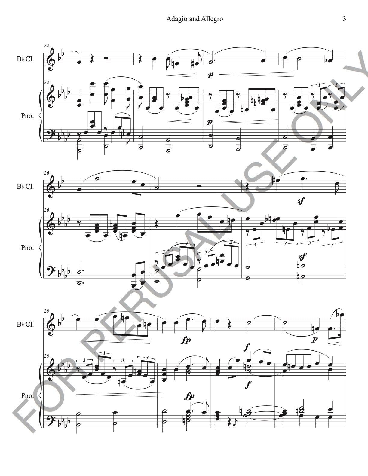 Bb Clarinet and Piano: Schumann's Adagio and Allegro Op. 70 (score+part+mp3) - ChaipruckMekara